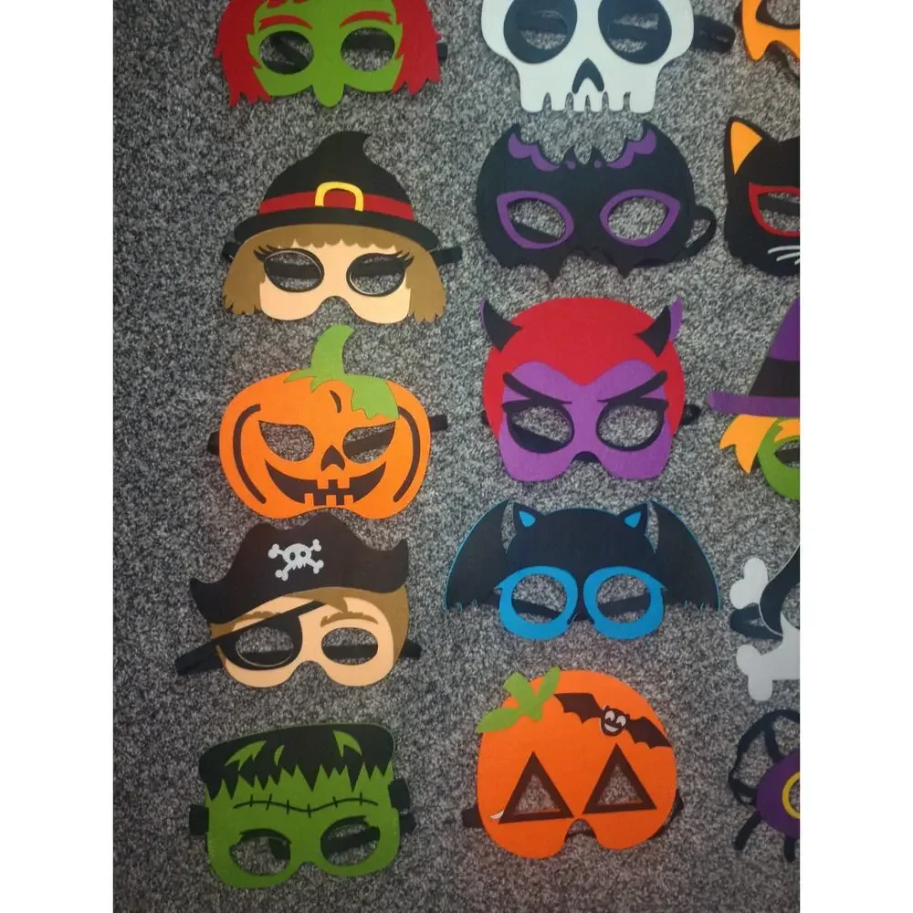 Lot 18 New Kids Halloween Costume Eye Masks Party Classroom Teacher Prize Set